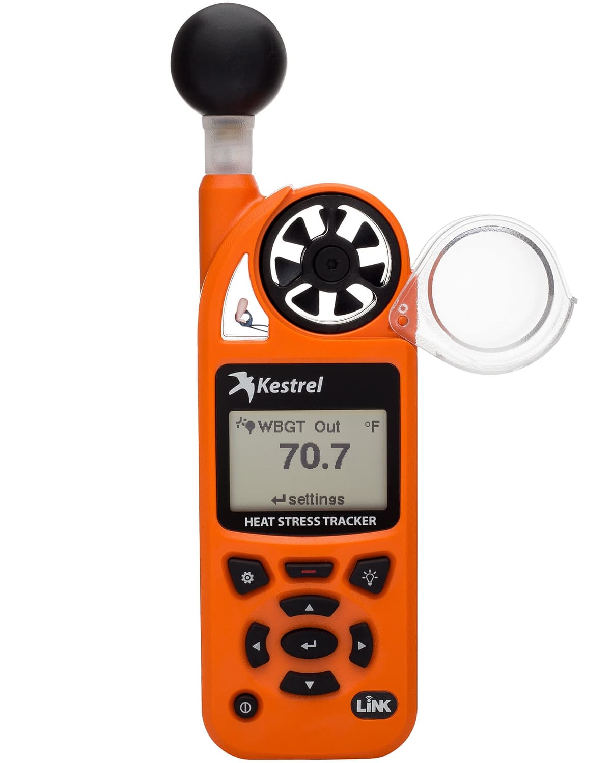 Kestrel 5400 Heat Stress Tracker Pro con Link, Brújula y Montura Vane, Naranja KEST-0854LVCORA