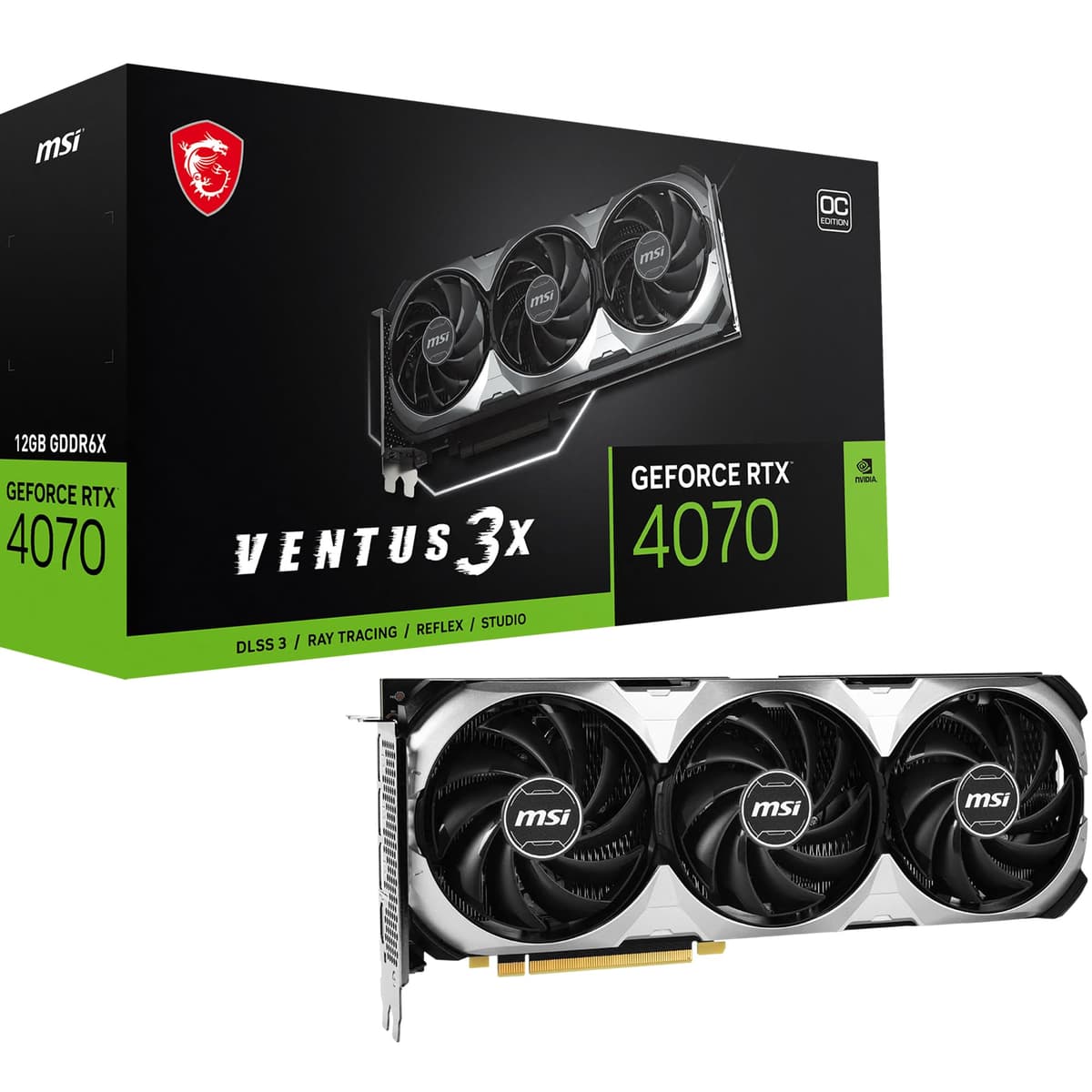 MSI GeForce RTX 4070 VENTUS 3X 12G OC 12GB GDDR6X V513-057R