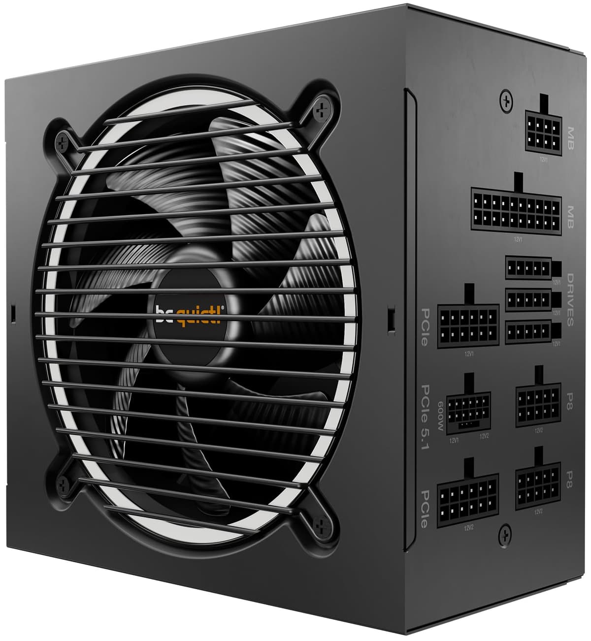 ¡Silencio! Fuente de Poder be Quiet! Pure Power 12M 1200W, Certificación 80 Plus Gold, ATX 3.0 Totalmente Compatible con Tarjetas Gráficas PCIe 5.0, 2 Rieles Sólidos de 12V BN346
