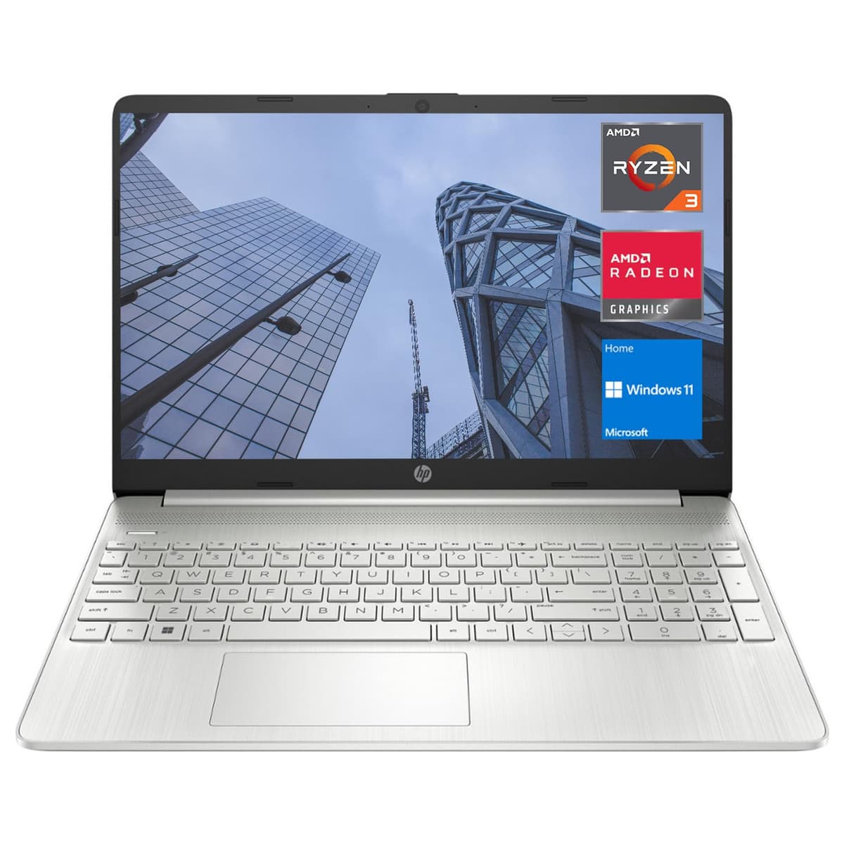 HP Essential 15 portátil, pantalla HD de 15.6", AMD Ryzen 3 5300U, 32 GB de RAM, 1 TB SSD, cámara web, HDMI, Wi-Fi, Windows 11 Home, color plateado HP Laptop
