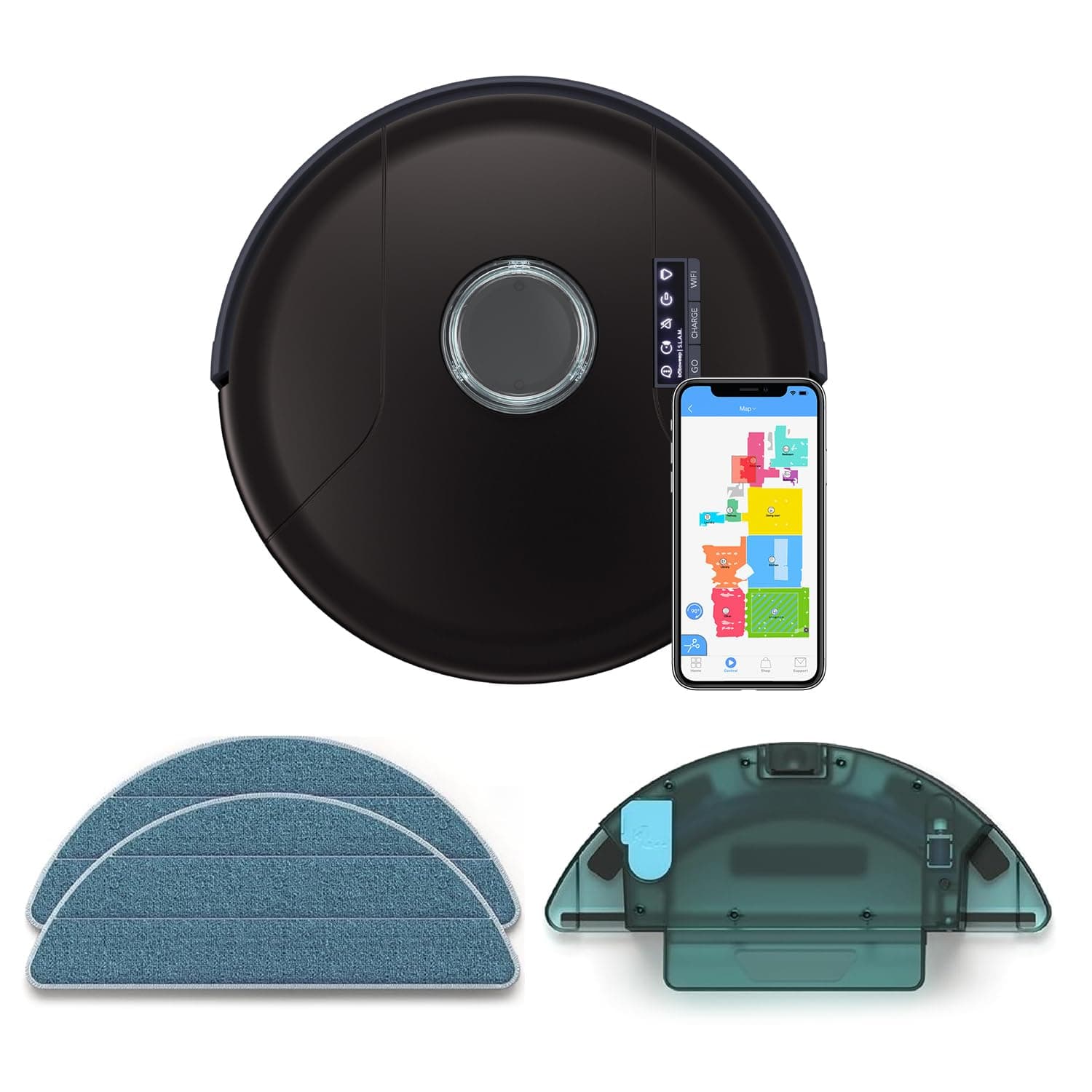 bObsweep PetHair SLAM Robot Aspiradora con mopa húmeda/seca y mapeo LiDAR SLP231122