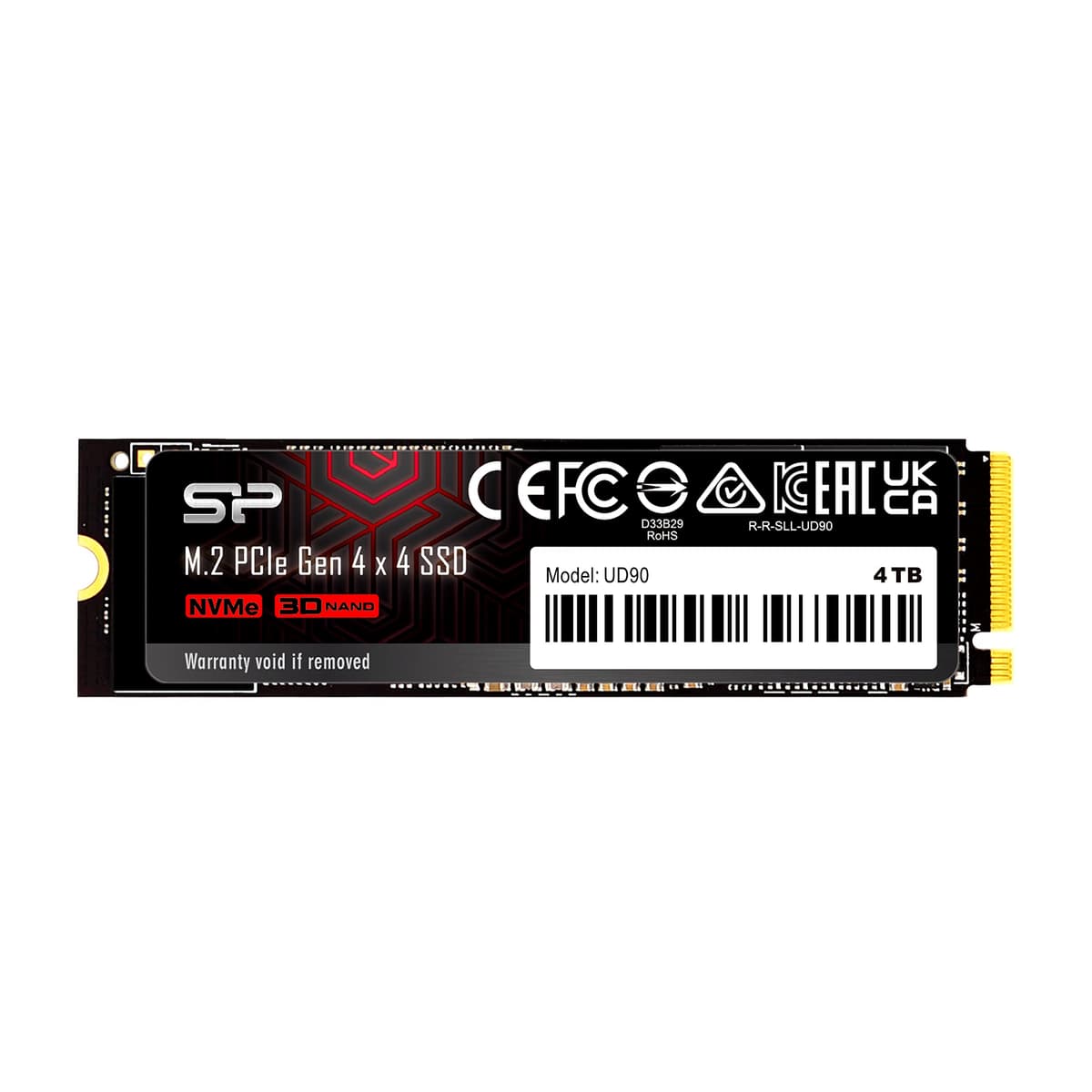 SP Silicon Power SSD 4TB M.2 2280 PCIe4.0 NVMe1.4 Lectura 5000MB/s Escritura 4800MB/s SP04KGBP44UD9005