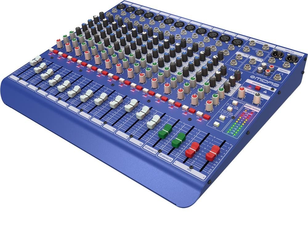 Midas DM16 Mezclador Analógico para Directo y Estudio de 16 Entradas con Preamplificadores de Micrófono Midas