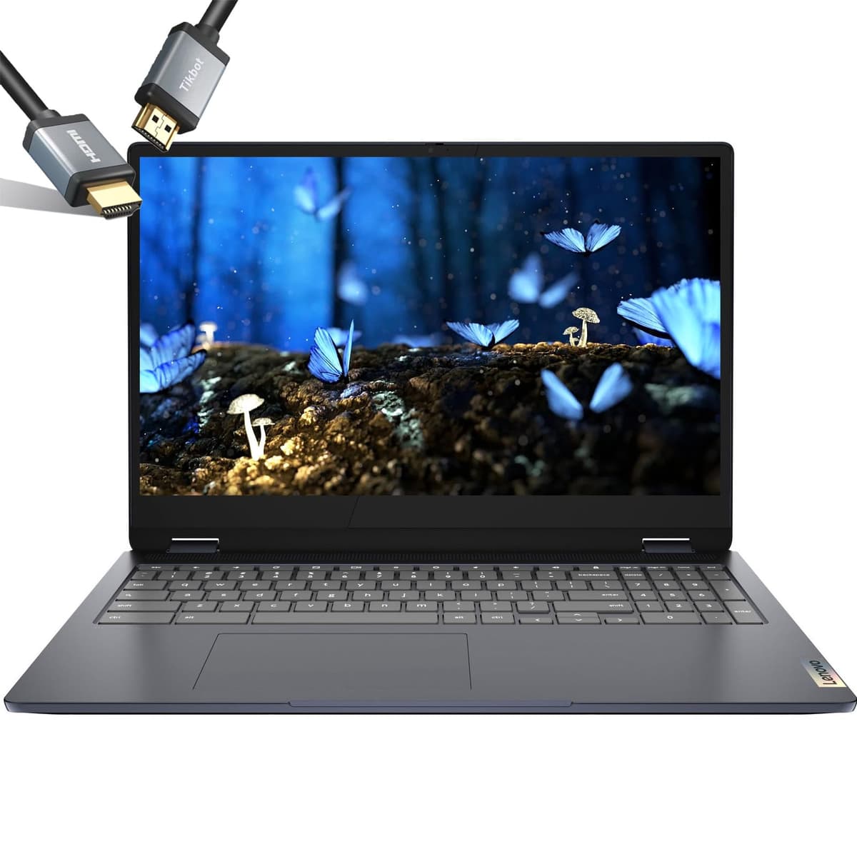 Lenovo Flex 3i Chromebook Táctil 2 en 1 - Pantalla IPS FHD de 15.6" - Intel Pentium Silver N6000 - 8 GB RAM - 128 GB SSD - Google Chrome para Estudiantes - Wi-Fi 6 - Lector de Tarjetas SD - Cable HDMI Lenovo Chromebook Flex 3i