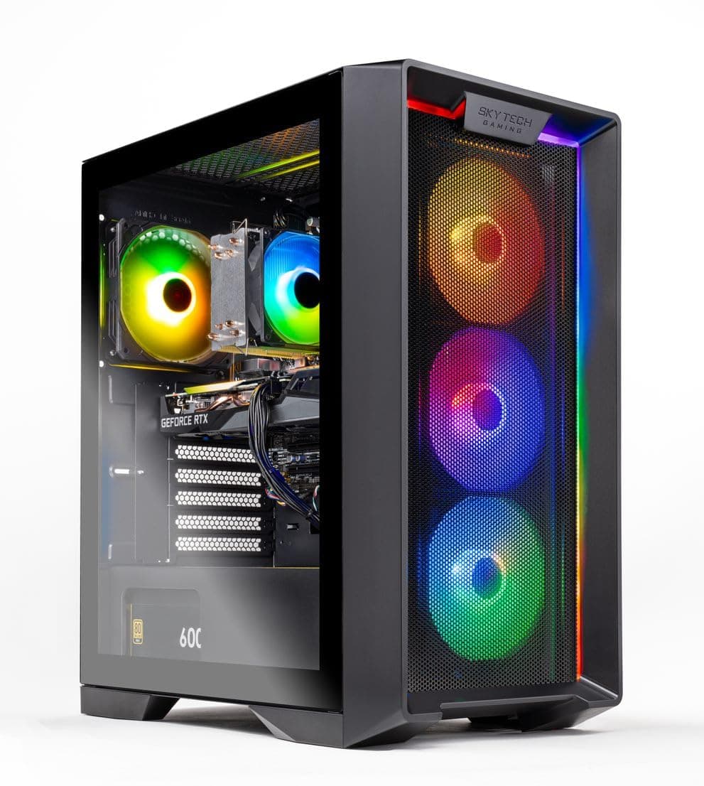 Skytech Nebula Gaming PC - Ryzen 5 3600, RTX 3050 6GB, 16GB RAM, 1TB HDD ST-NEBULA-2014-B-AM