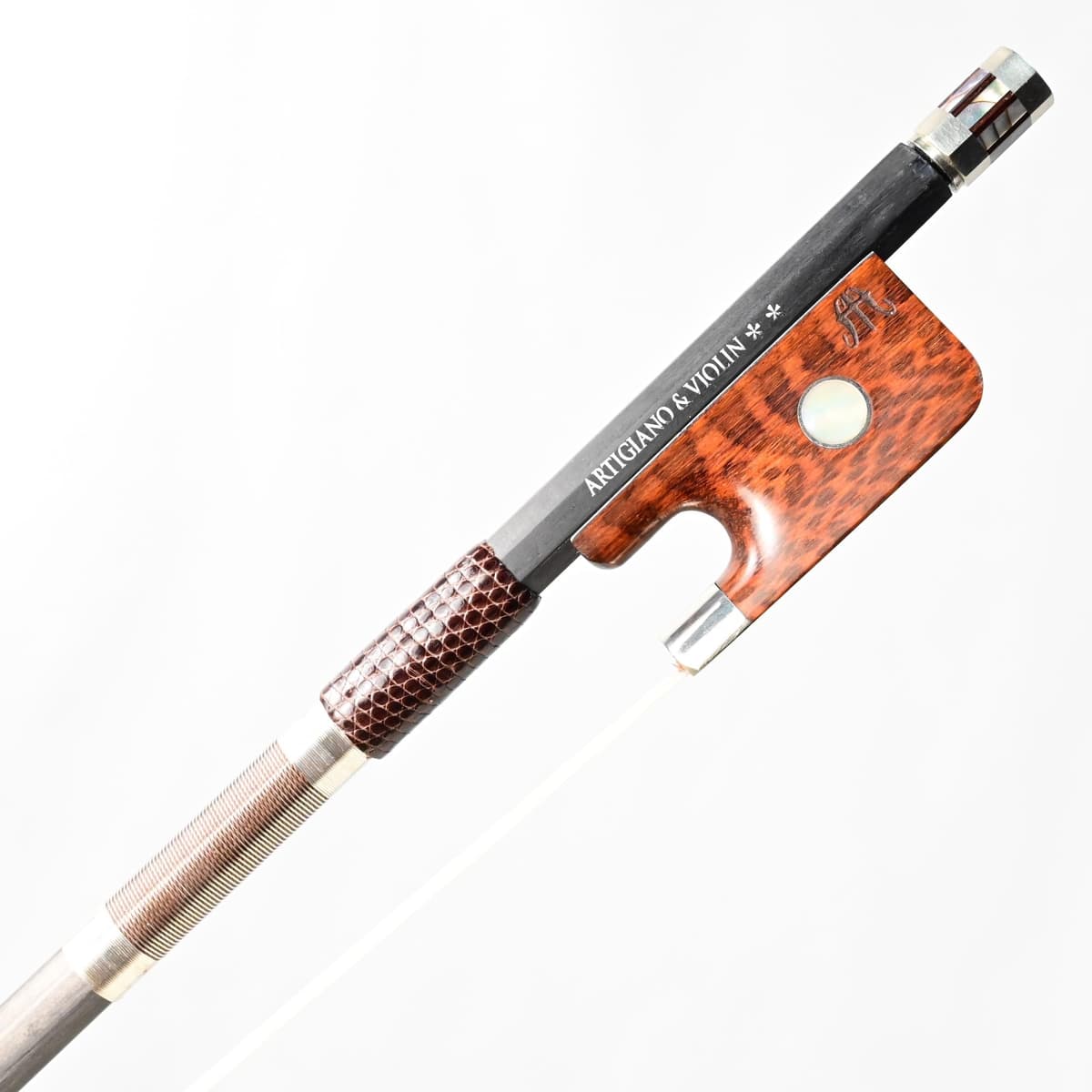 ARTIGIANO&VIOLIN AD-502 - Arco de viola 4/4 en fibra de carbono seca con frog de snakewood