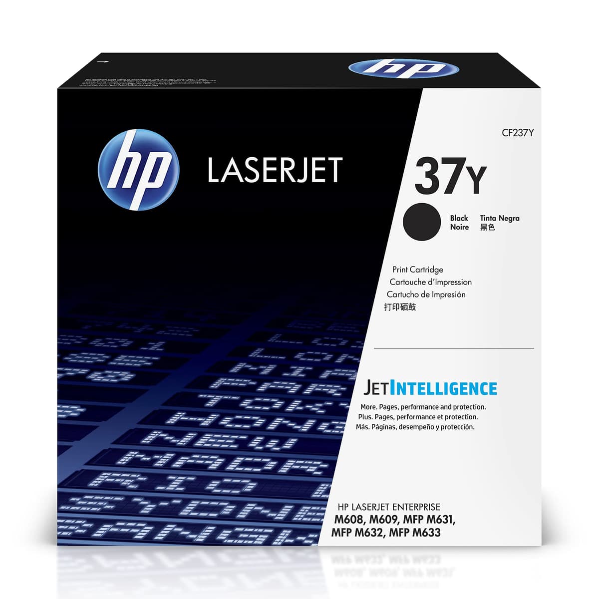 HP 37Y Cartucho de Tóner Negro de Rendimiento Extra Alto | Funciona con Laserjet Enterprise M608, Serie M609, MFP M631, M632, Serie M633 | CF237Y