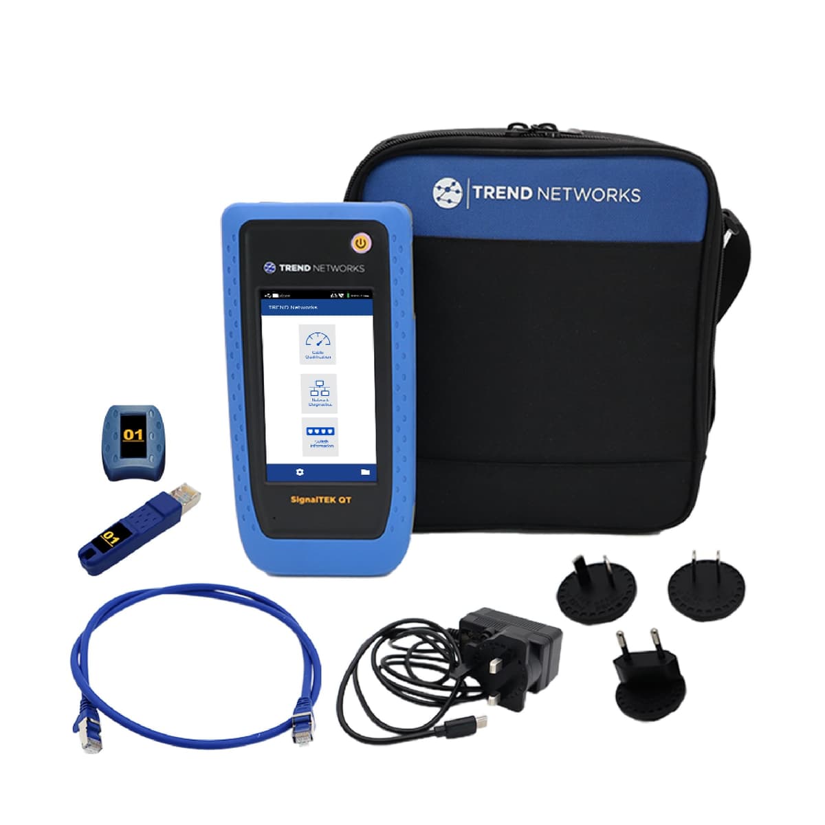 TREND Networks SignalTEK QT Probador de Cobre hasta 10G, Live Wiremap, TDR, Escaneo Wi-Fi, Reportes PDF, R166002 R166001/2-Variation