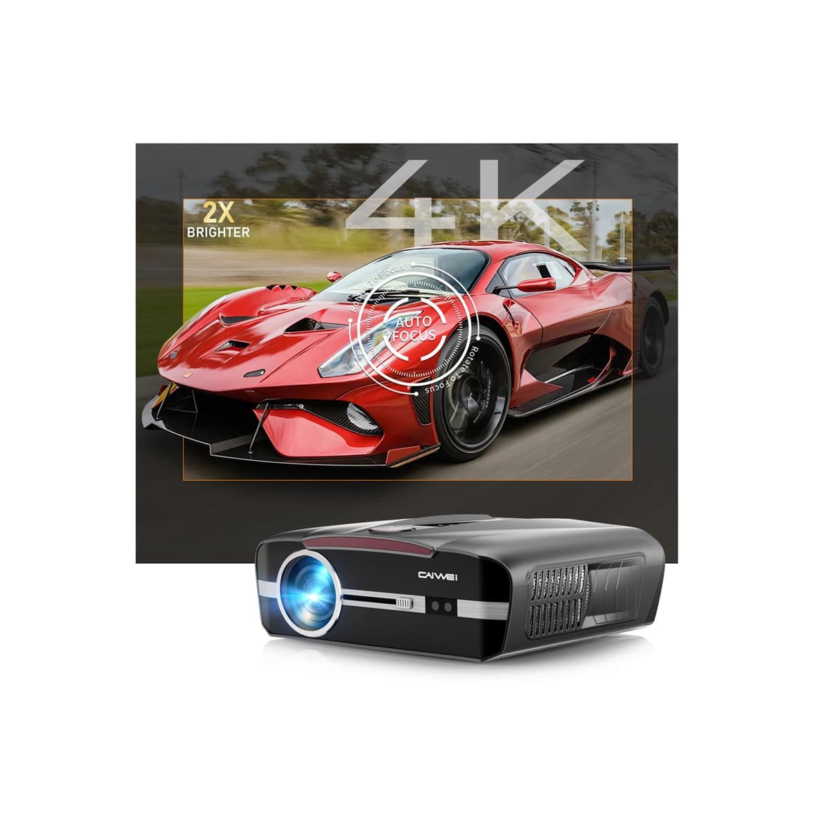 CWEUG Daylight Projector A9T 2300 ANSI 4K HDR10+ Smart Short Throw con Android TV