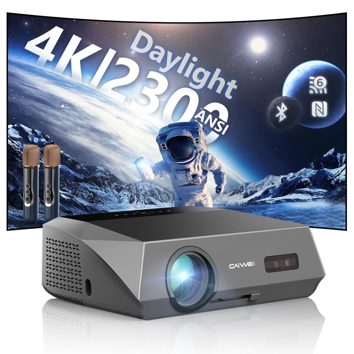 CIVE Proyector 4K Smart Movie Gaming Karaoke 2300 ANSI Ultra HD (2025) A10