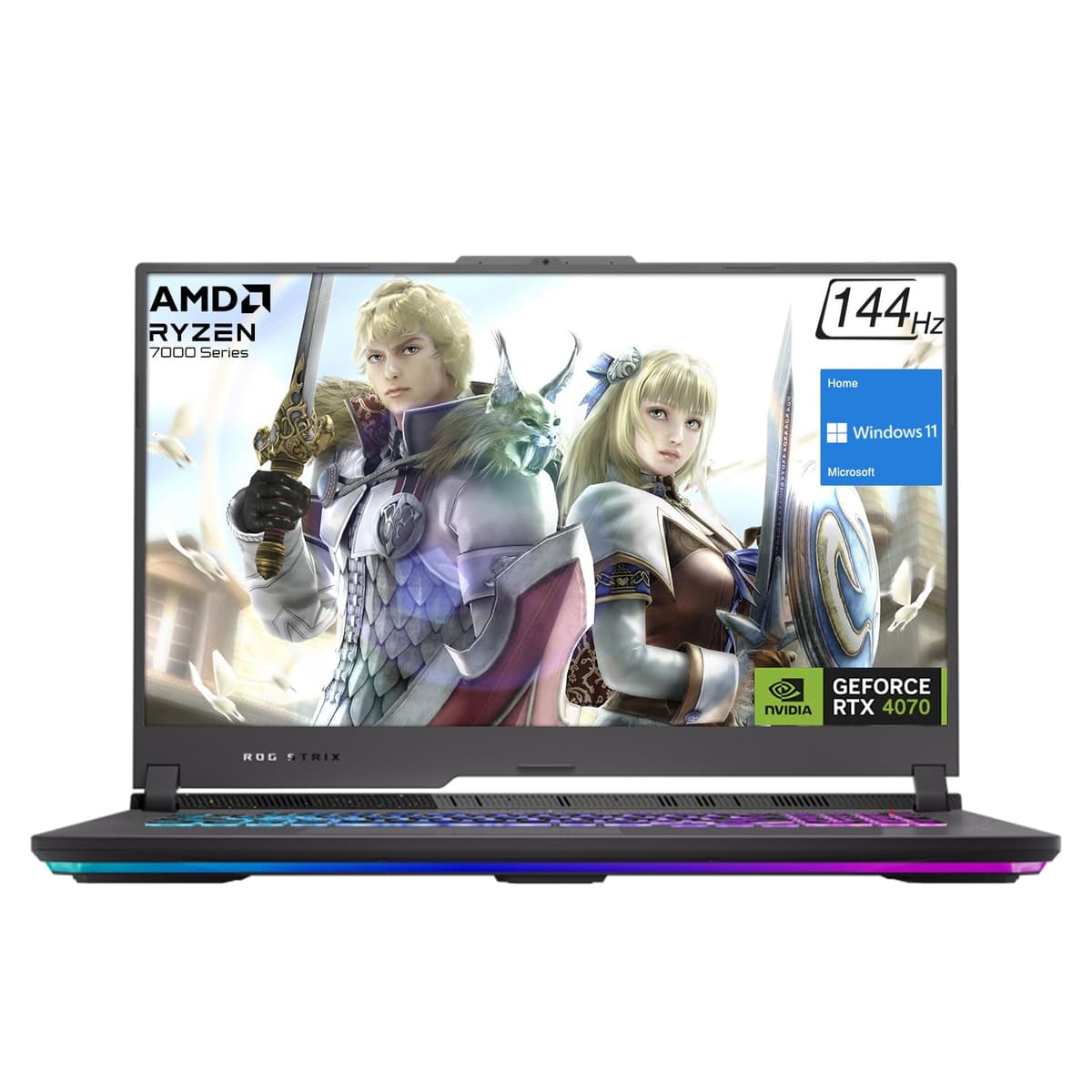 ASUS ROG Strix G17 - 17.3" FHD 144Hz, AMD Ryzen 9 7845HX, GeForce RTX 4070, 32GB DDR5, 1TB SSD, RGB