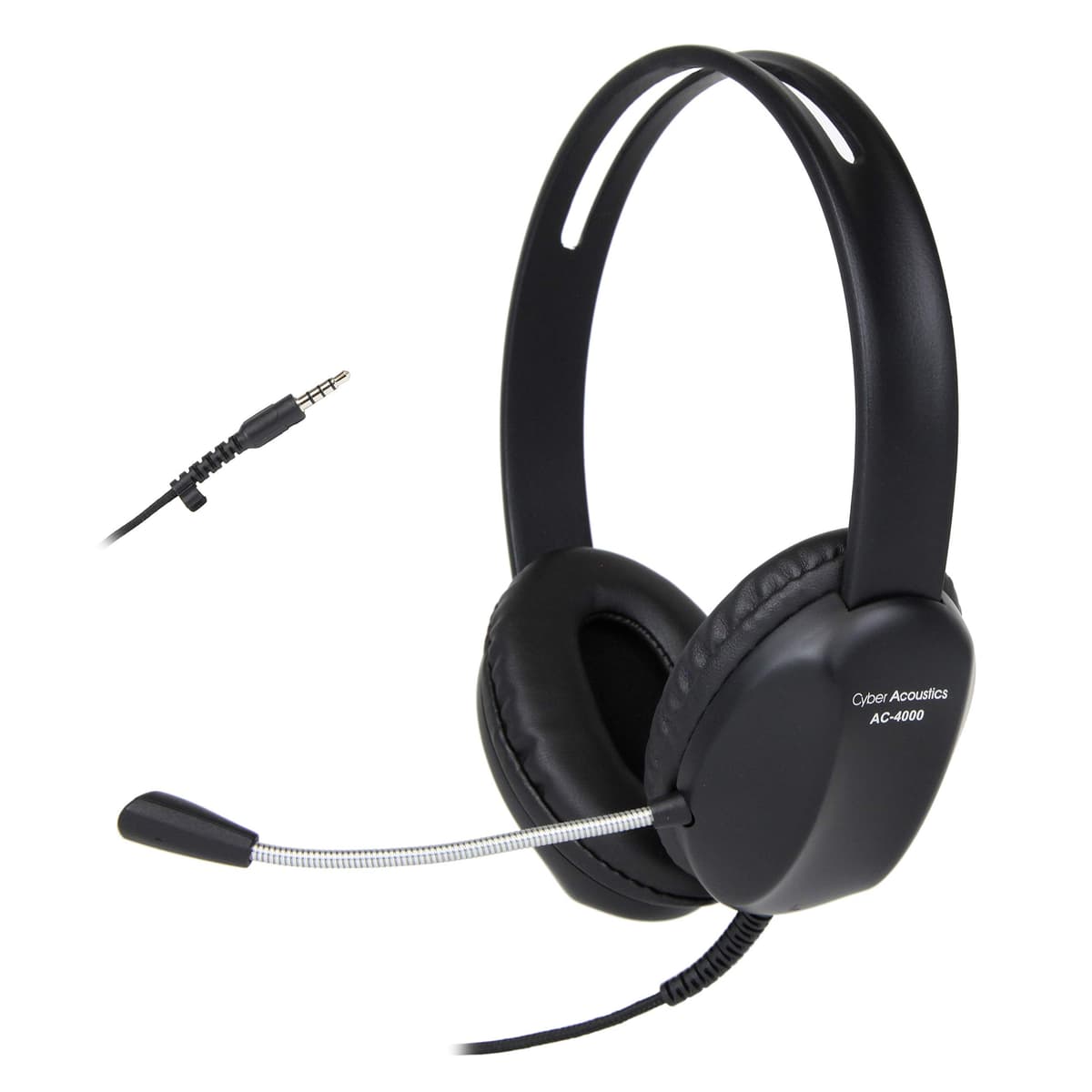 Cyber Acoustics Auriculares con micrófono AC-4000-80 - Paquete de 80