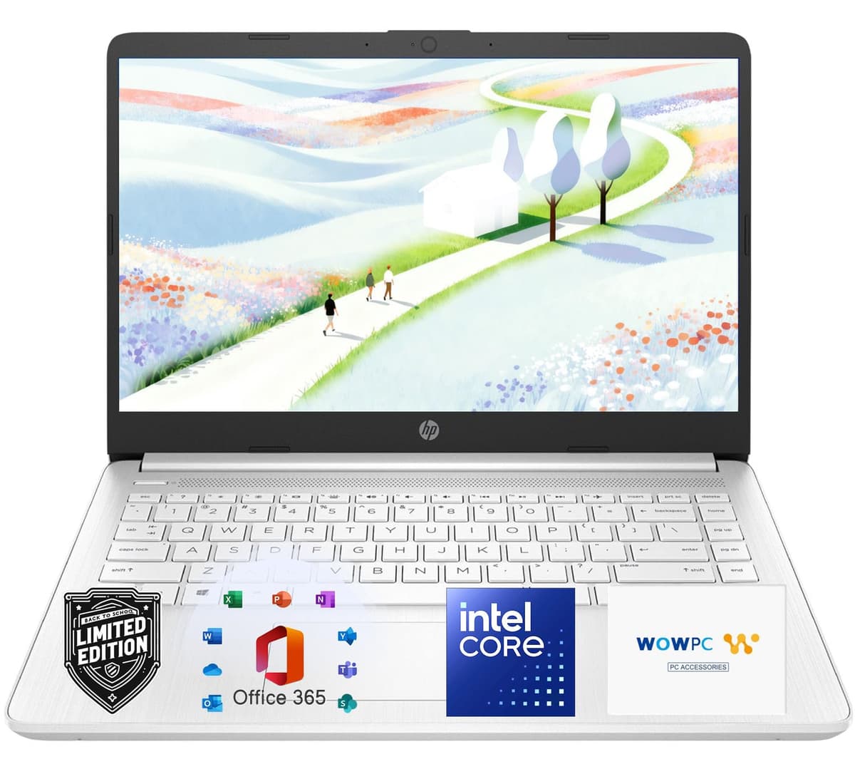 Portátil HP Ultrabook con Office 365 y Copilot AI • CPU Intel de 4 núcleos • 1.1 TB de almacenamiento (1 TB en OneDrive y 64 GB SSD) • 32 GB de RAM • Windows 11 sin auriculares