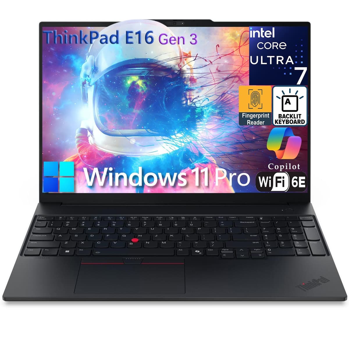 Lenovo ThinkPad E16 Gen 3 16" FHD+ Laptop empresarial, Intel Ultra 7 de 16 núcleos 255H (mejor que i9-13900H), Arc 140T, 32 GB DDR5, SSD PCIe 1 TB, Wi-Fi 6E, Bluetooth 5.3, cámara, Windows 11 Pro