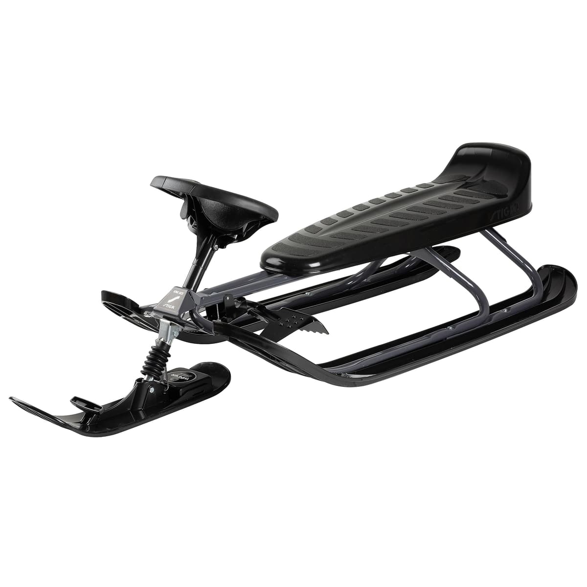 STIGA Snowracer King Size GT Trineo extra largo con freno y timón para niños y adultos 7346-7912-00