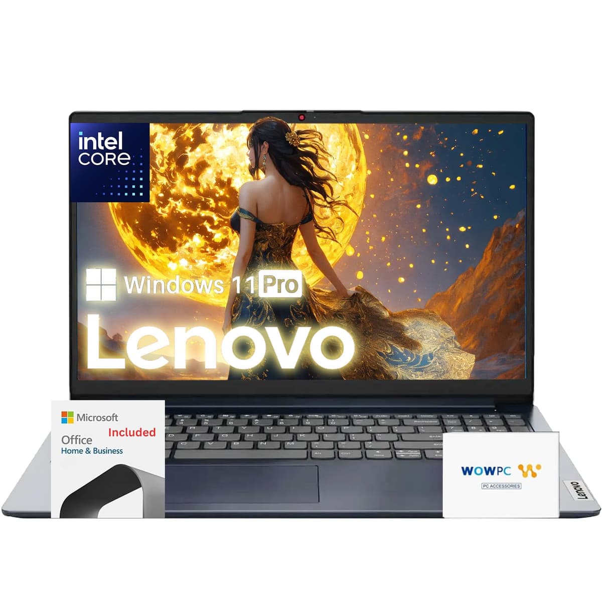 Lenovo Serie Premium Laptop 15" | Modelo Más Reciente | 36 GB RAM | 1.6 TB Almacenamiento (1.1 TB SSD + 512 GB Externo) | 1 Año Office 365 con 1 TB en la Nube | Intel Core | 15.6" | Windows 11 Pro | con Paquete WOWPC Business Laptop