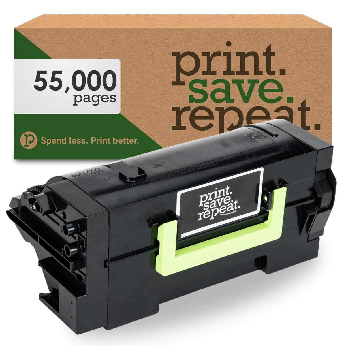 Print.Save.Repeat. Lexmark 58D1U00 2-Pack Toner remanufacturado Ultra High Yield para series MS/MX (110,000 páginas) 58D1U00-IPS