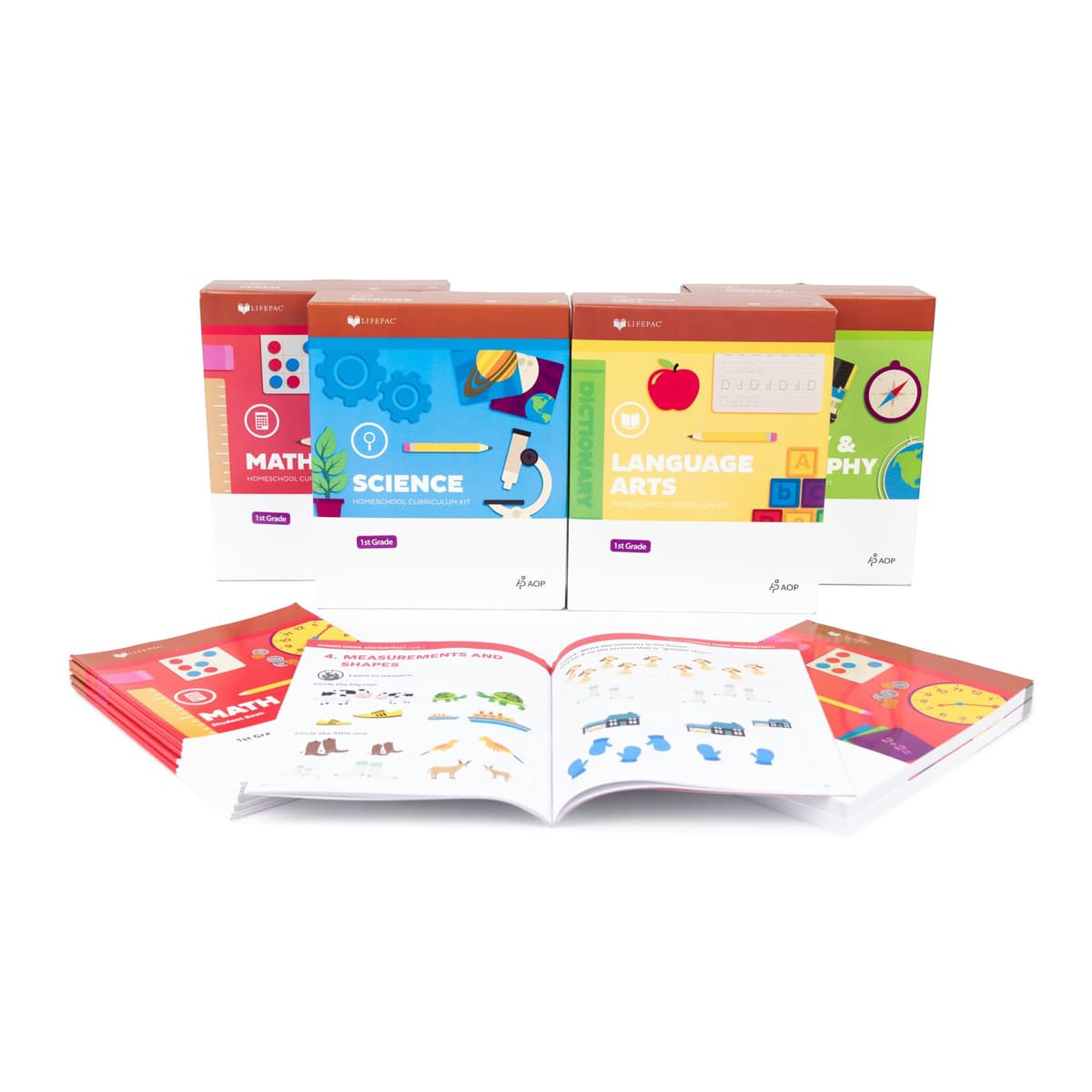 Set LIFEPAC 1er Grado - Matemáticas, Historia, Ciencias y Lenguaje
