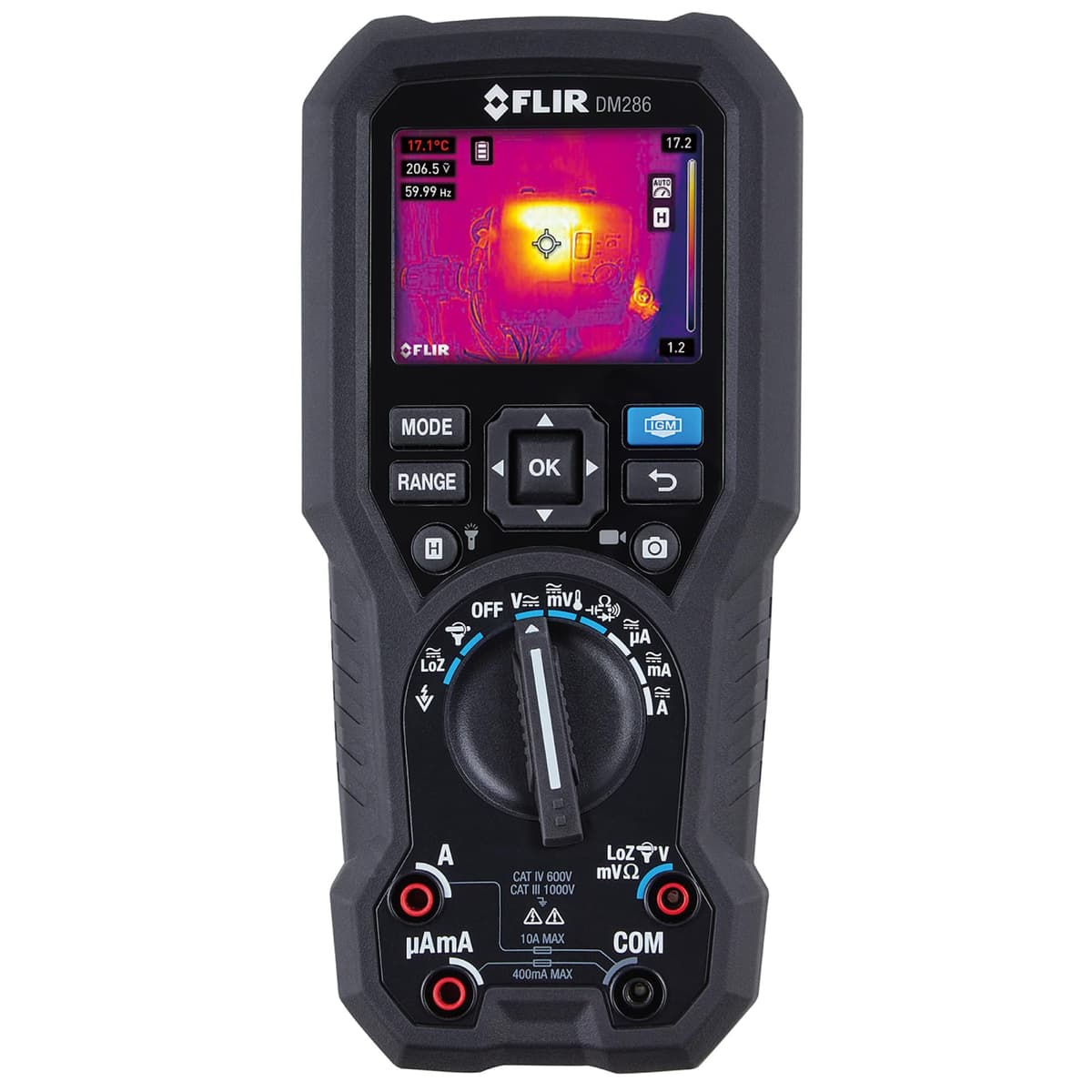 FLIR DM286 Cámara Térmica y Multímetro de Grado Industrial para Inspección y Diagnóstico Eléctrico