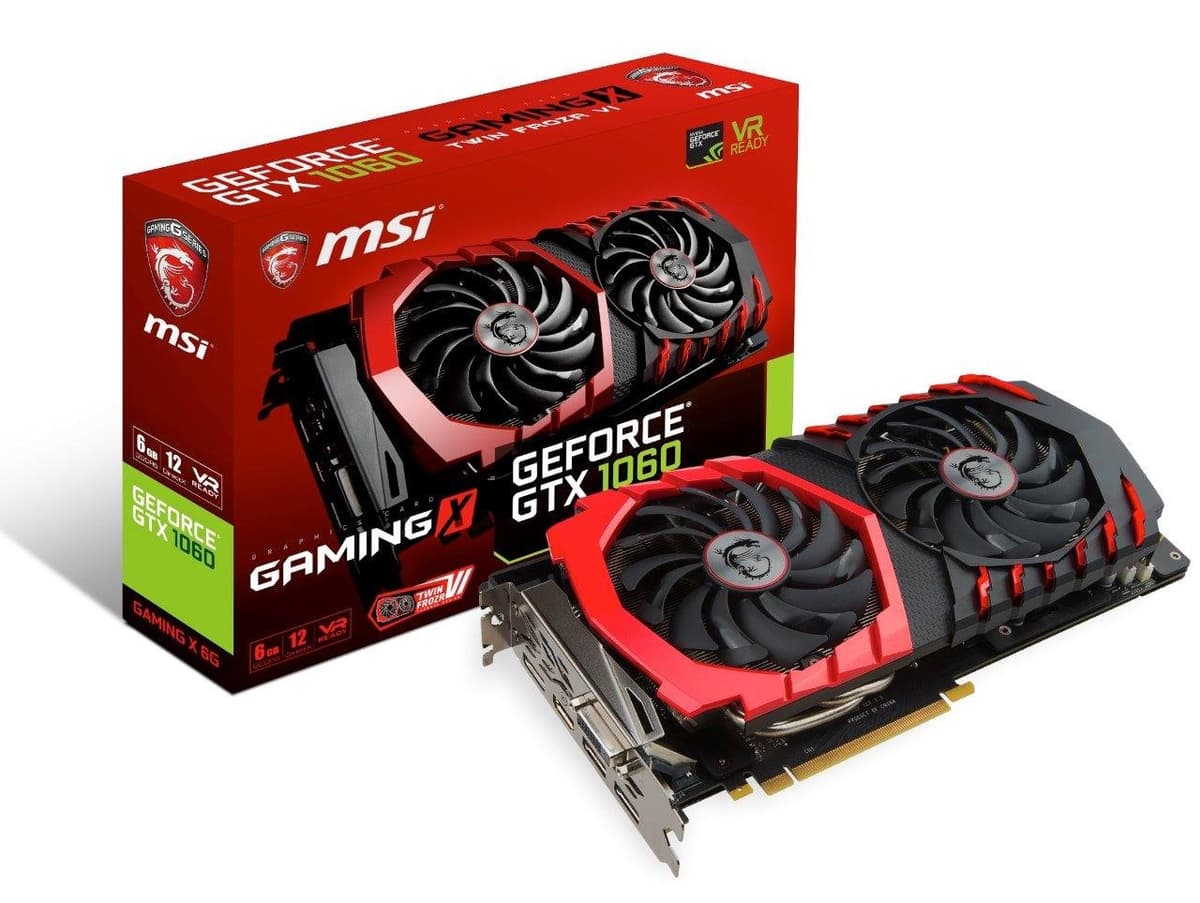 MSI GeForce GTX 1060 Gaming 6GB GDDR5 DirectX 12 VR Ready (GeForce GTX 1060 Gaming X 6G)