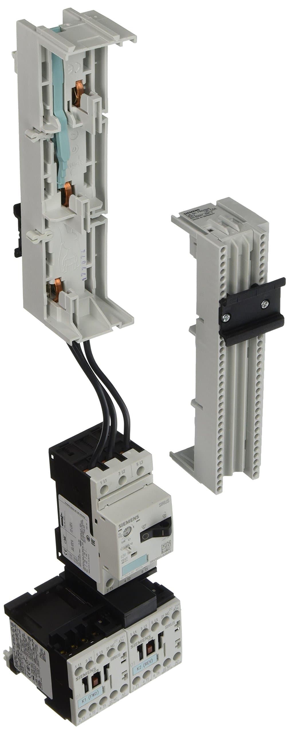 Siemens 3RA12 10-0JD15-0BB4 Combination Starter completo, reversante Fast Bus, bobina DC, tamaño S00, rango 0.7-1 FLA