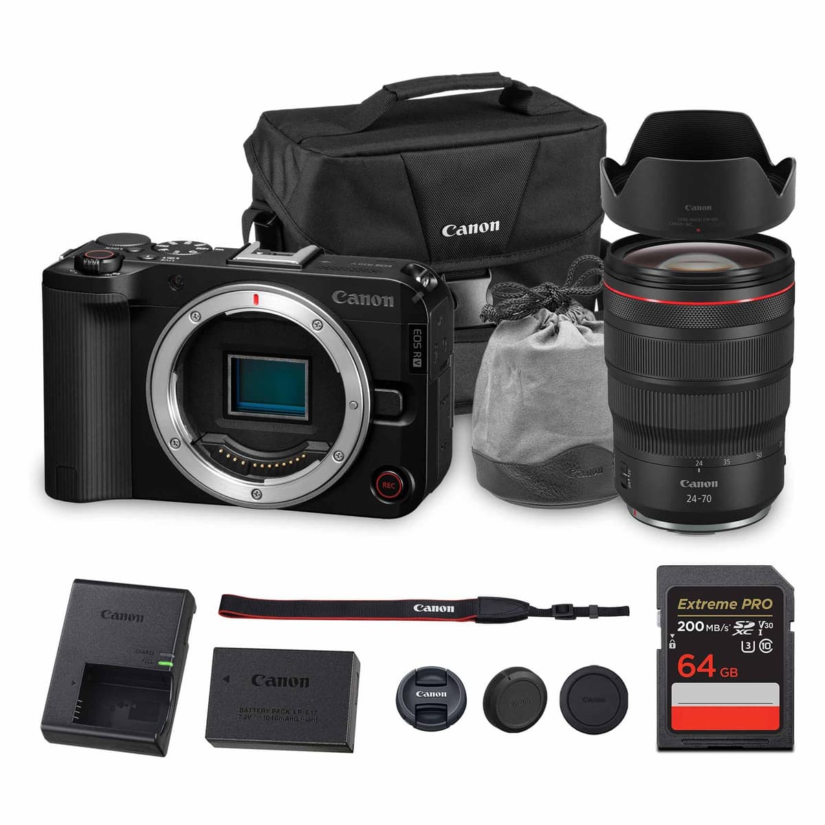 Canon EOS R50 V Mirrorless + RF 24-70mm f/2.8L + Bolsa + 64GB - Cámara APS-C 24.2MP, 4K, Dual Pixel AF (6895C002) 6895C002_EDIPL_13
