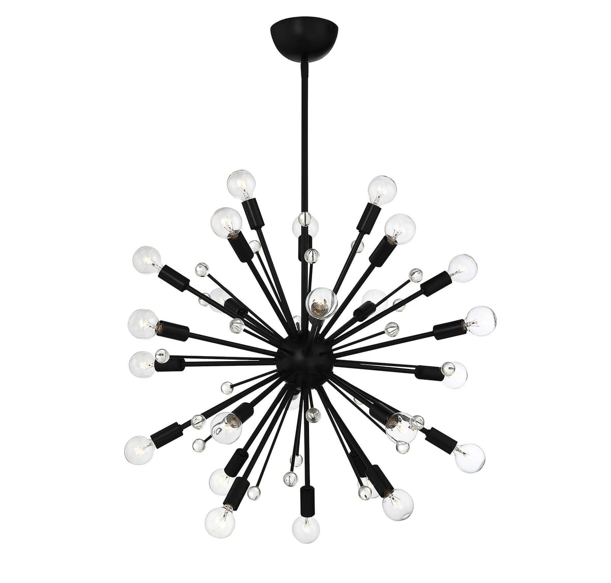Savoy House Galea - Candelabro estilo Sputnik 24 luces, acabado negro mate 7-6099-24-89