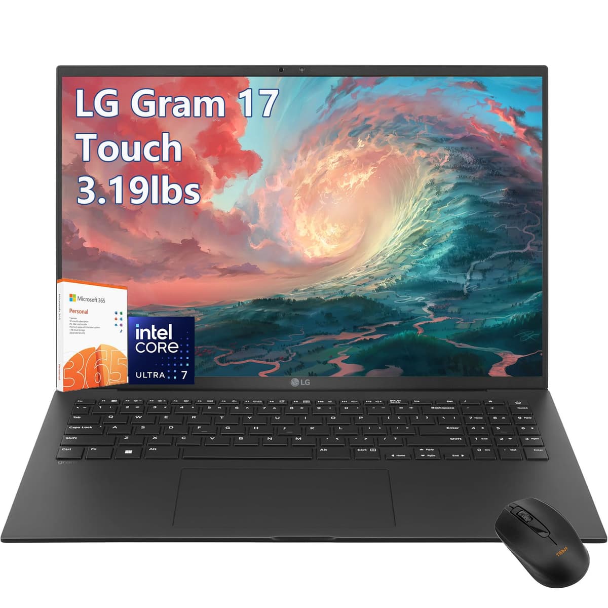 LG gram Portátil 17" Pantalla Táctil 2.5K - Intel Core Ultra 7 - 32GB RAM | 2TB SSD - Windows 11 Pro - Teclado Retroiluminado - Copilot AI 2025 - Ultrafino y Ligero - Para Negocios LG gram 17