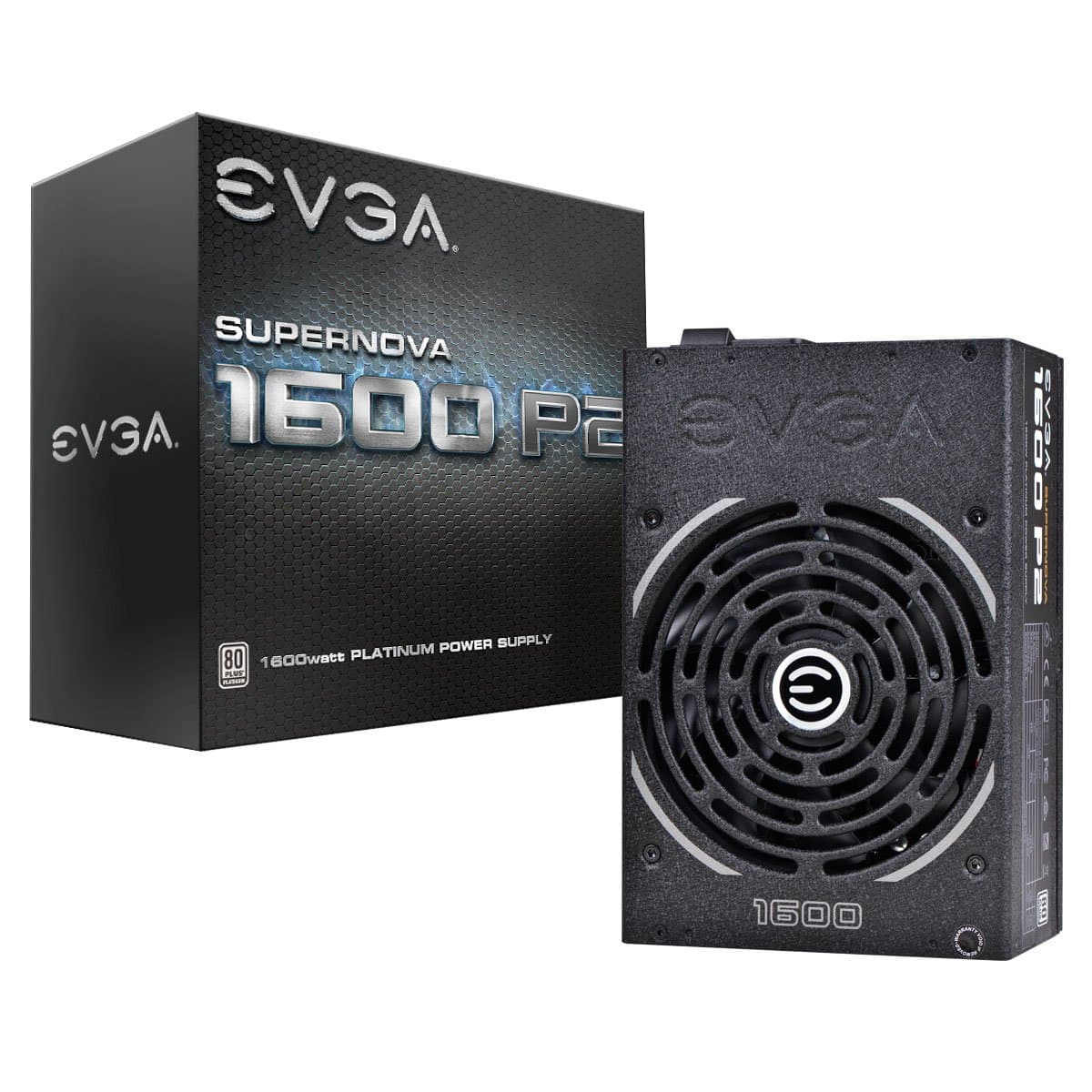 EVGA SuperNOVA 1600 P2 80+ PLATINUM, 1600W Modo ECO Totalmente Modular Listo para NVIDIA SLI y CrossFire Fuente de Poder 10 Años 220-P2-1600-X1