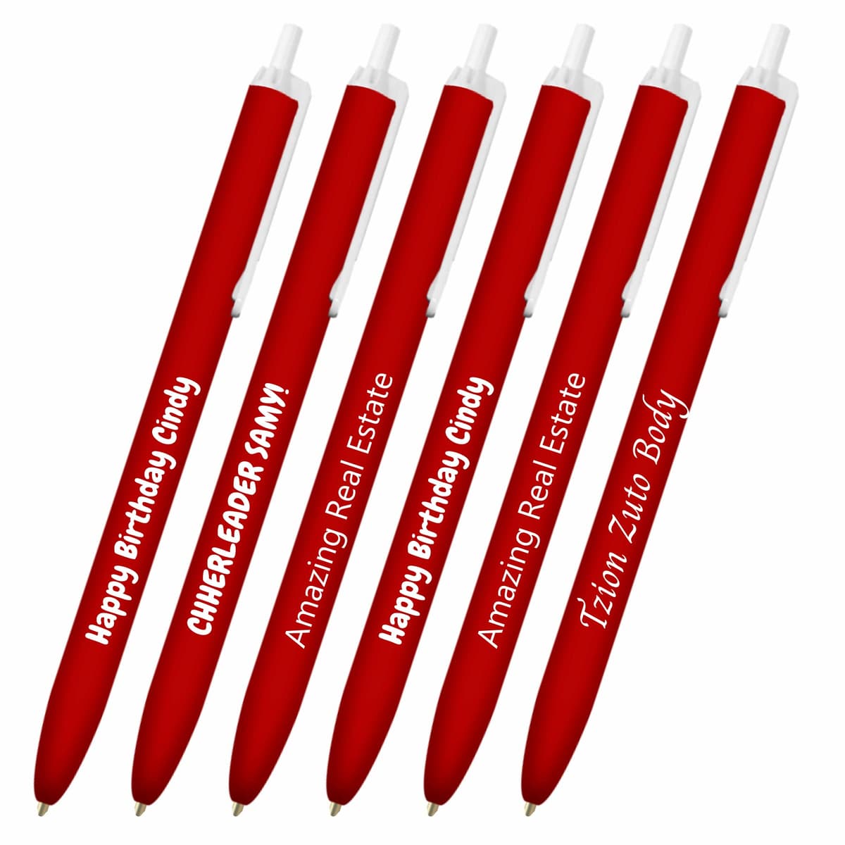 911 Pens 1000 Pack Bolígrafos personalizados de tinta, clic suave, barril sólido (Rojo) 122A-1000-Red