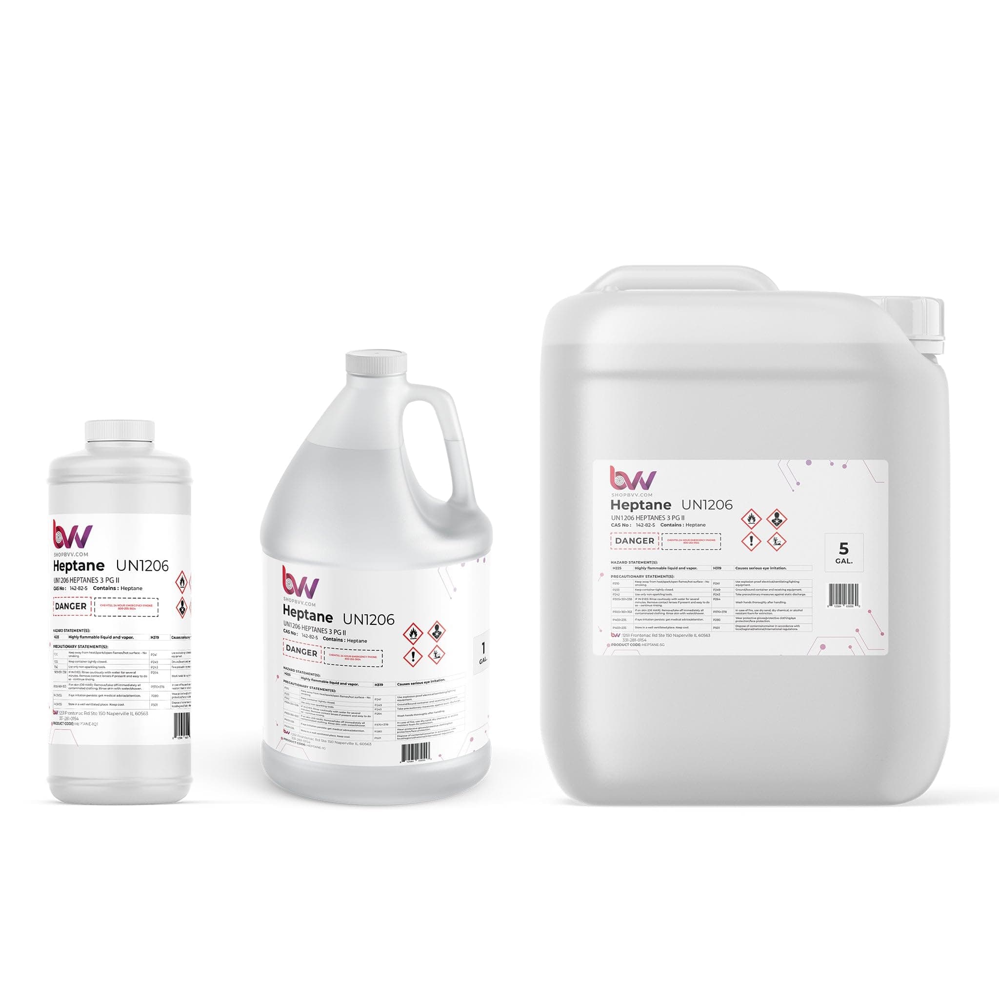 BEST VALUE VACS BVV Heptane 99% Lab Grade - 15 Gallon HEPTANE-15G