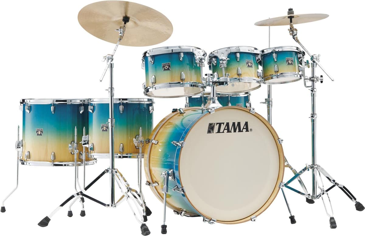Tama Superstar Classic Pack de 7 Piezas con Caja - Caribbean Lacebark Pine Fade CL72SPCLP