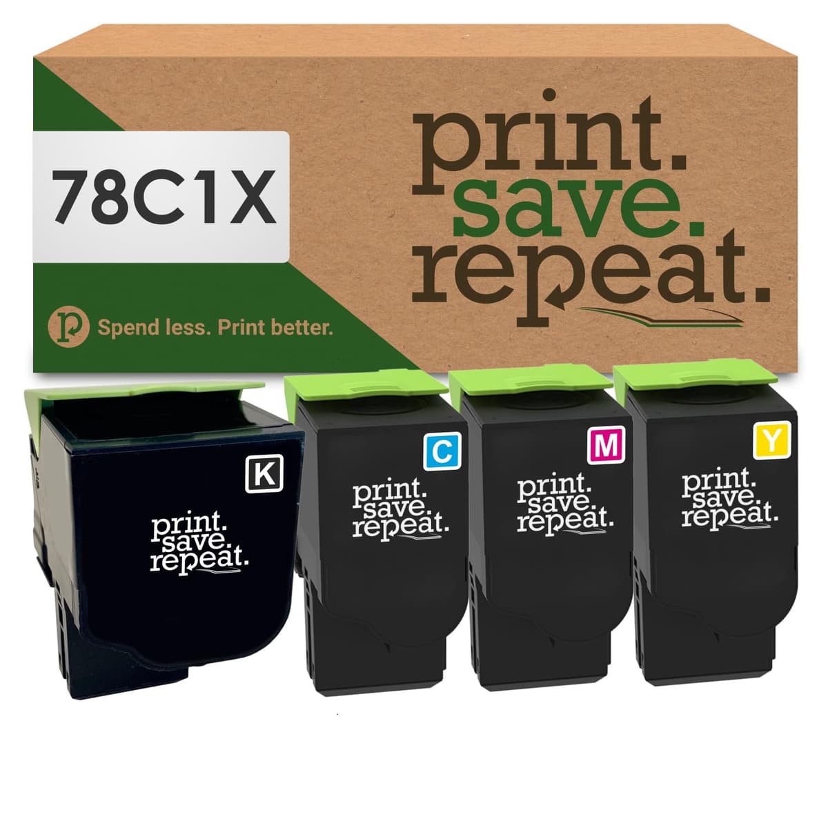 Print.Save.Repeat. Combo de Toner Remanufacturado 78C1X 4 colores Extra High Yield para series CS/CX 78C1X-COMBO-IPS