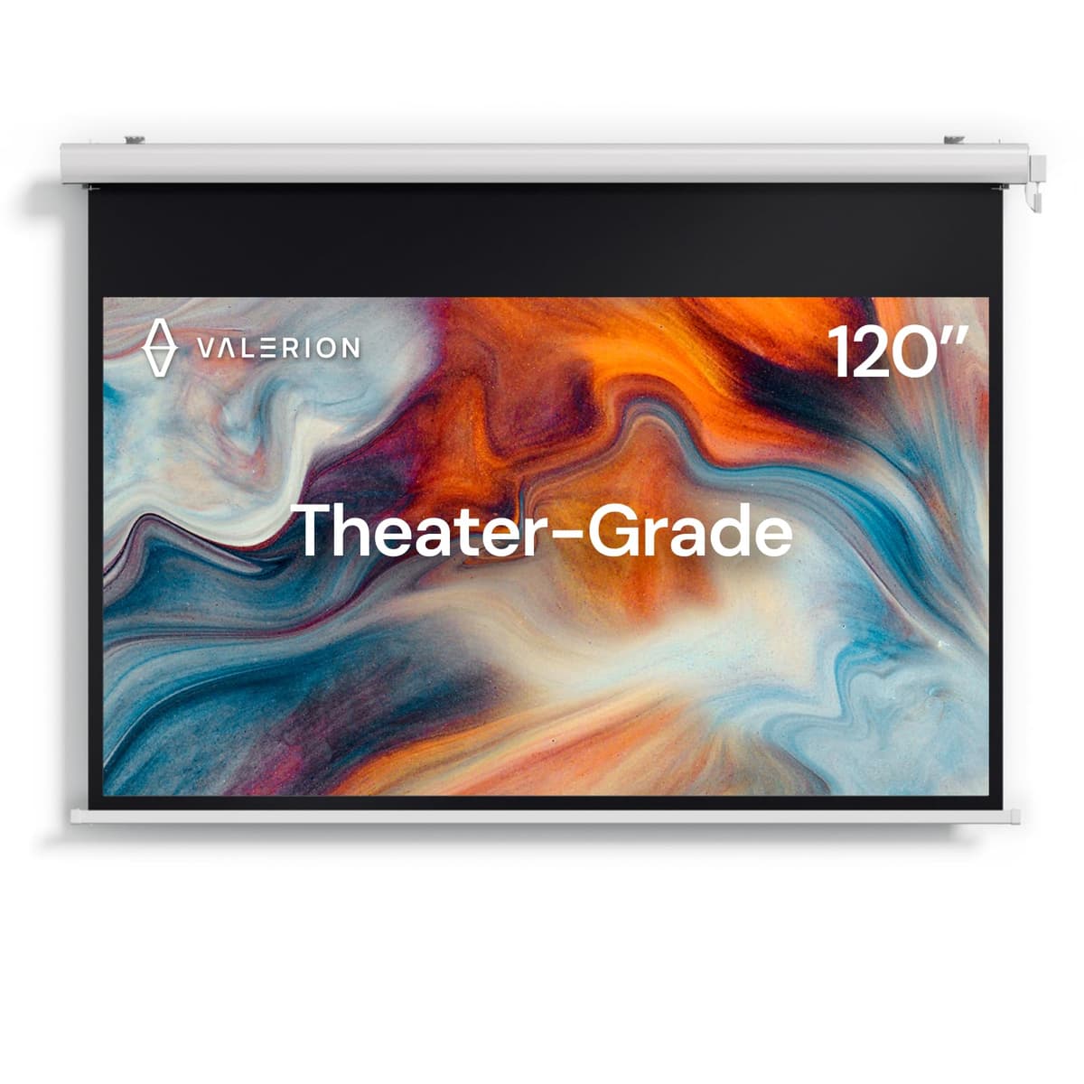 Valerion 120" Motorized Outdoor Projector Screen Waterproof - Rechargeable Battery 4K/8K 1.1 Gain MW-DD120WP