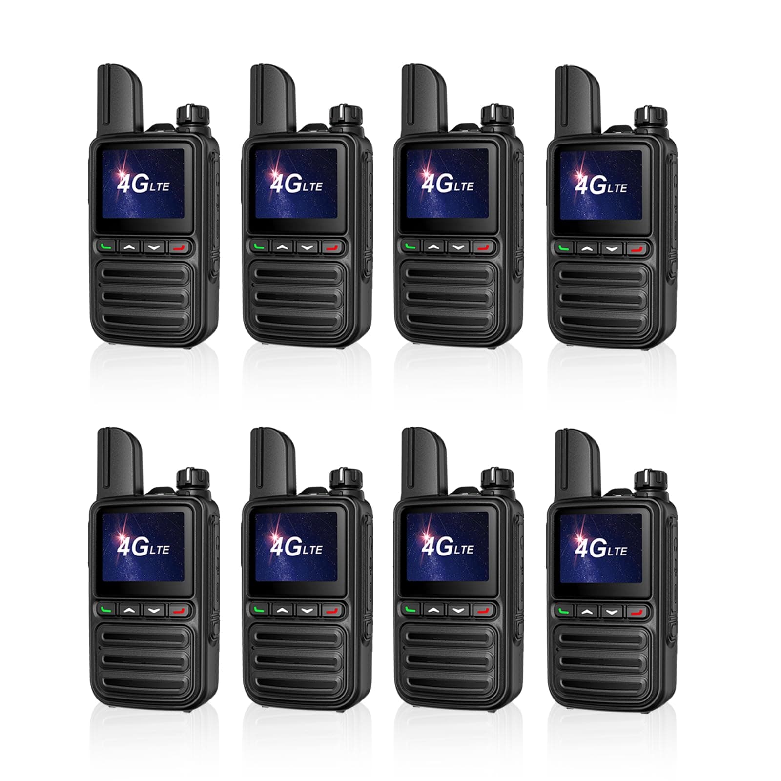 Walkie Talkies PoC QuotoLith AT-600 (Pack 8) con SIM Preinstalada, Cobertura Nacional Ilimitada