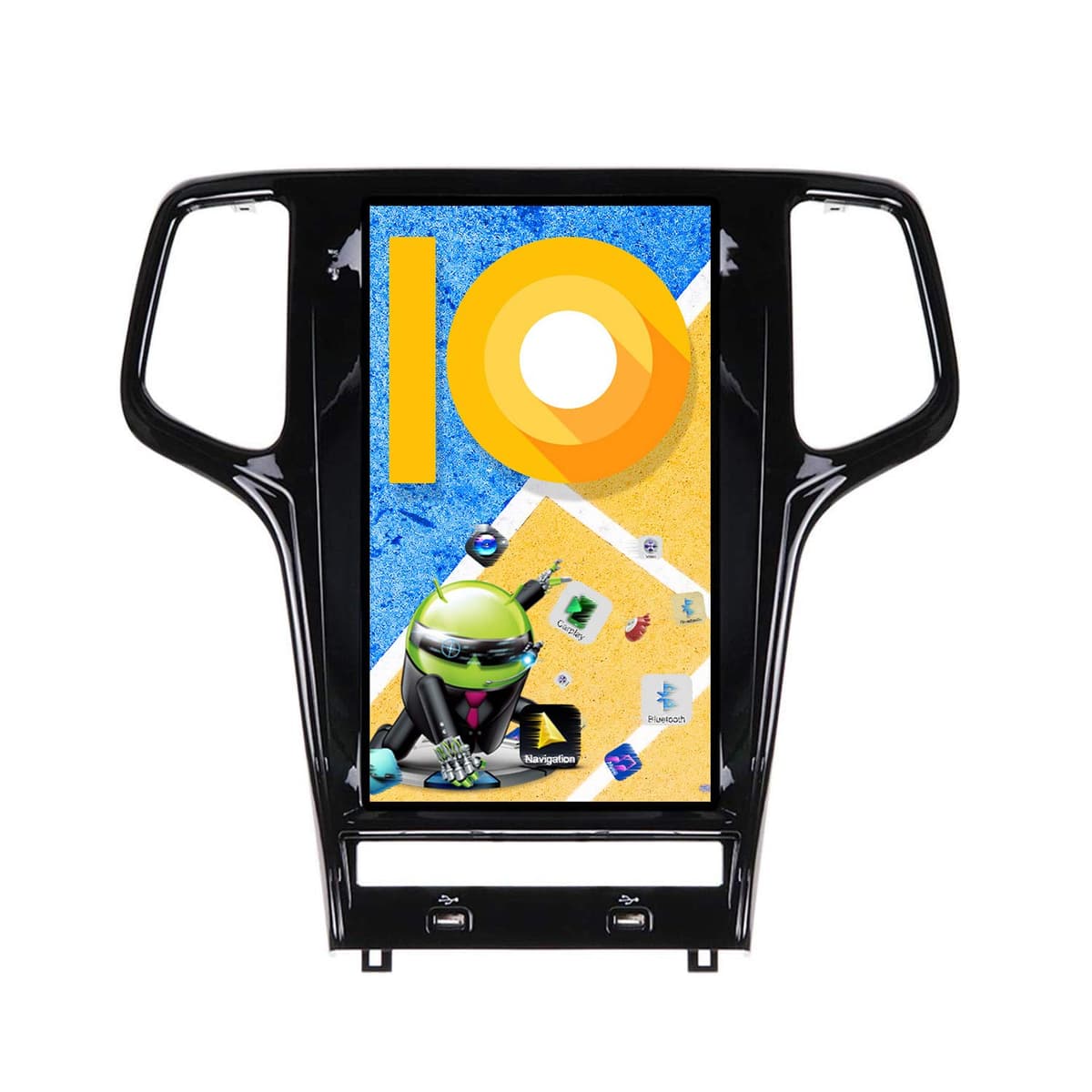 ZWNAV Pantalla 13.6" Android 9.0 estéreo para auto para Jeep Grand Cherokee 2010-2013,4G RAM 32GB ROM, Negro