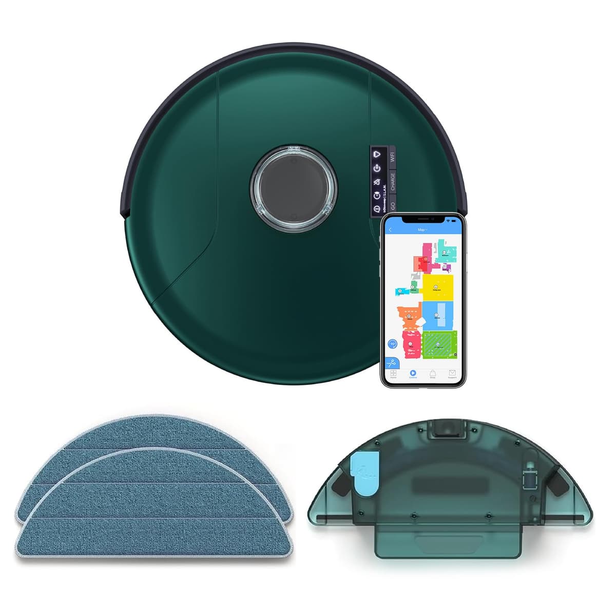 bObsweep PetHair SLAM Robot Aspiradora con Fregado Húmedo y Mapeo LiDAR, Compatible con Alexa/Google SLP231122