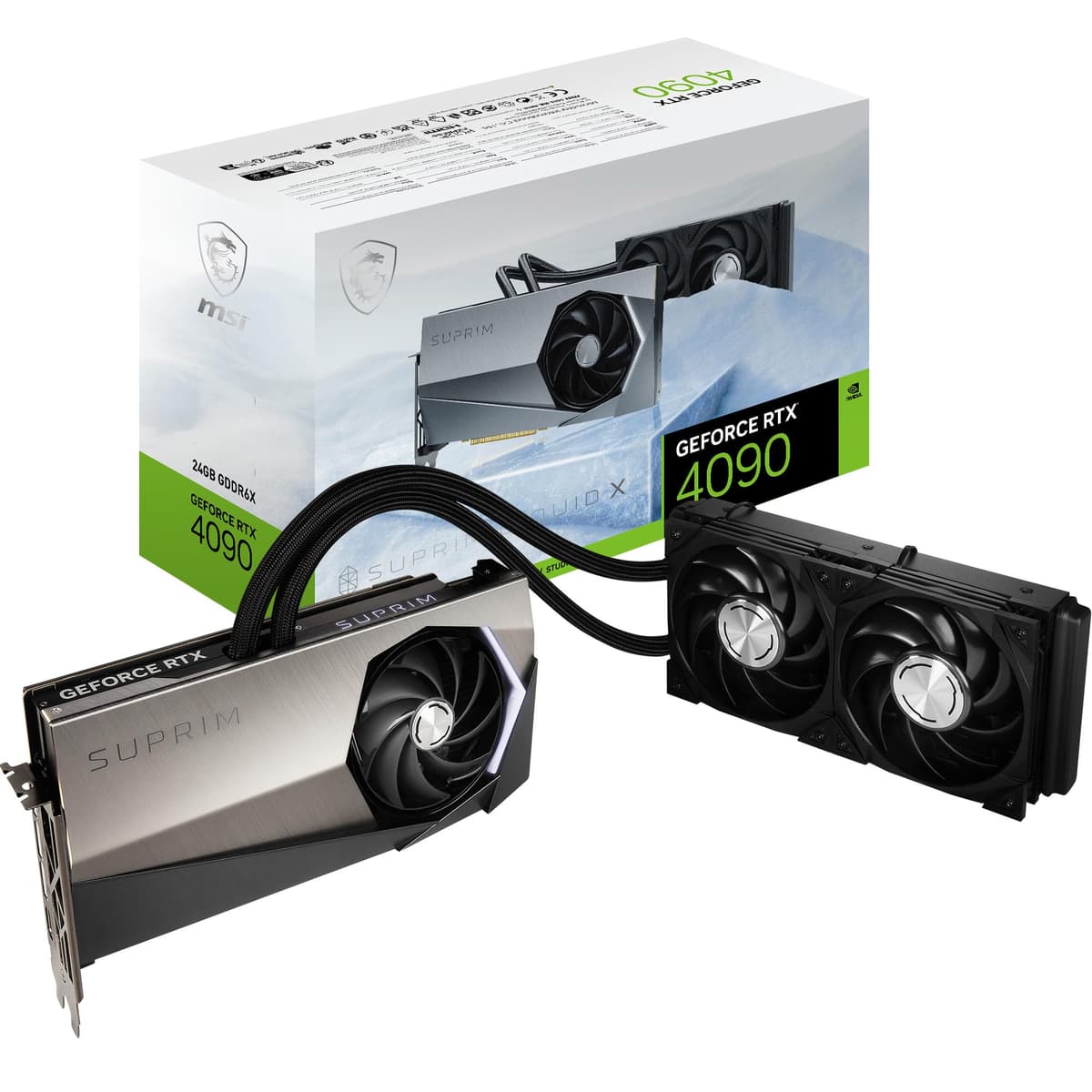 MSI GeForce RTX 4090 SUPRIM LIQUID X 24G, 24GB GDDR6X, Refrigeración Líquida V510-007R