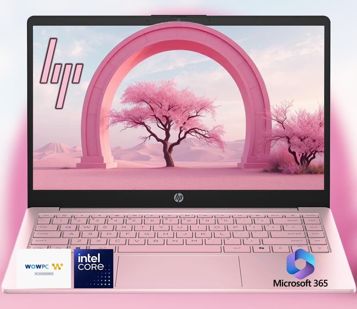 HP Ultrabook 14 • CPU Intel • 16 GB RAM • 1, 1 TB de almacenamiento (128 GB SSD con externo + 1 TB en OneDrive) • Hasta 12 horas de batería • Windows 11 Home • con USB de recuperación WOWPC