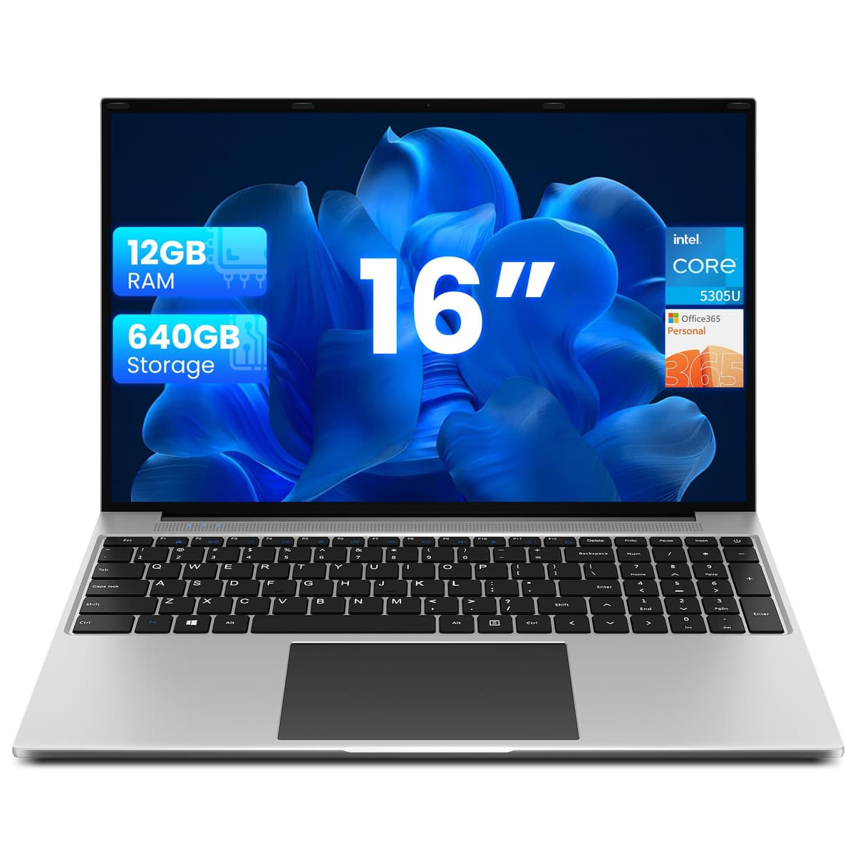 jumper EZbook S7MAX 16" - 12GB RAM, 640GB (128GB eMMC + 512GB SSD), 5305U, 1200p IPS