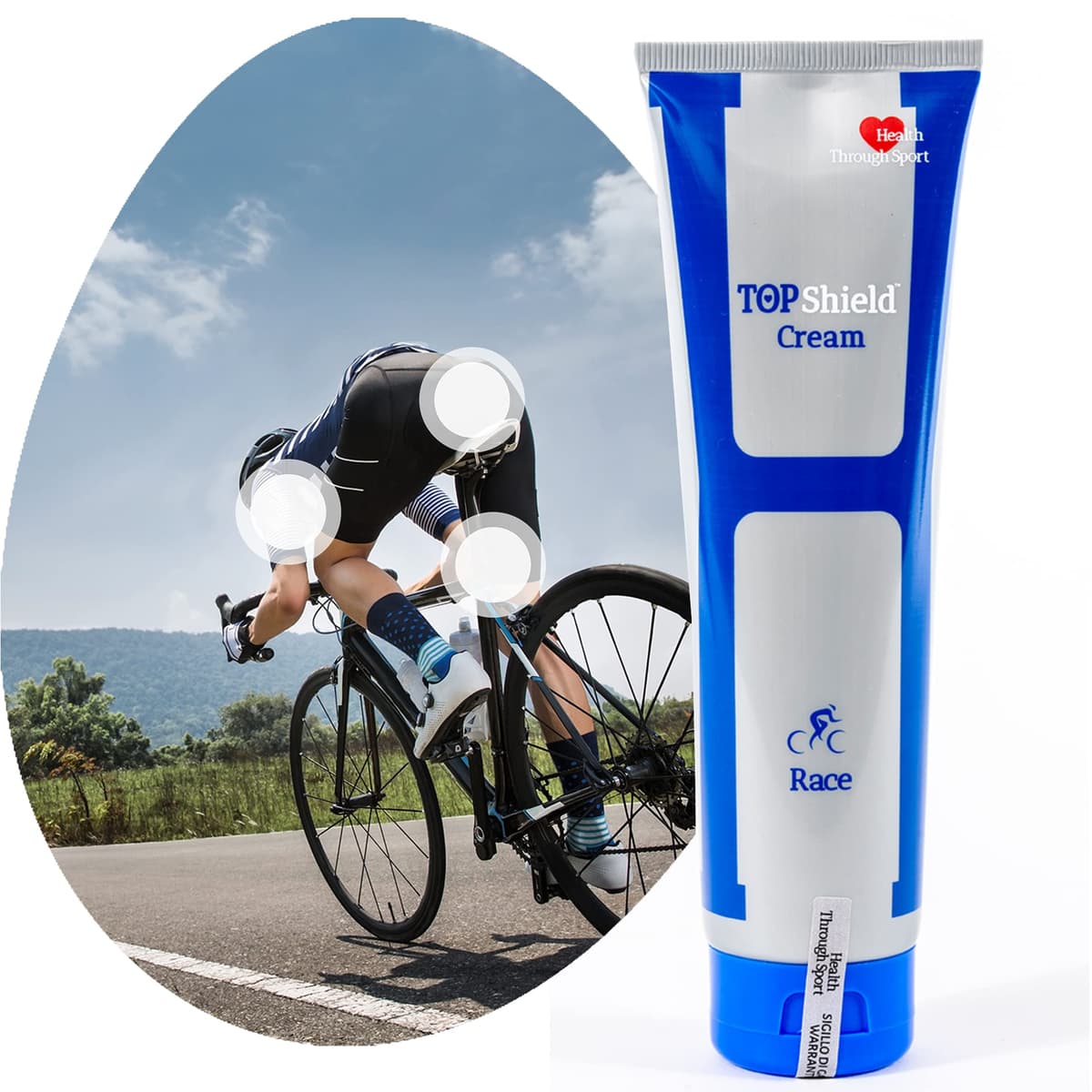 TOP SHIELD Health Through Sport Crema Race 150 ml para hombre HT79TSH00U90030000
