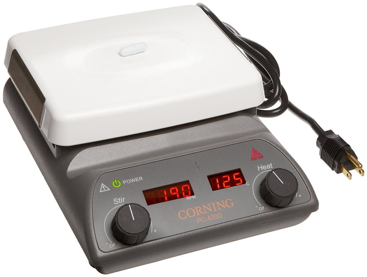 Corning 6795-420D PC-420D Hotplate agitador digital 5" x 7" Pyroceram, 5-550°C, 120V