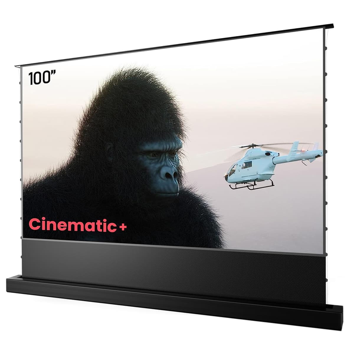 AWOL VISION Pantalla Motorized ALR 100" Floor Rising para Proyectores UST 4K/8K 95% ARechazo Lumínico