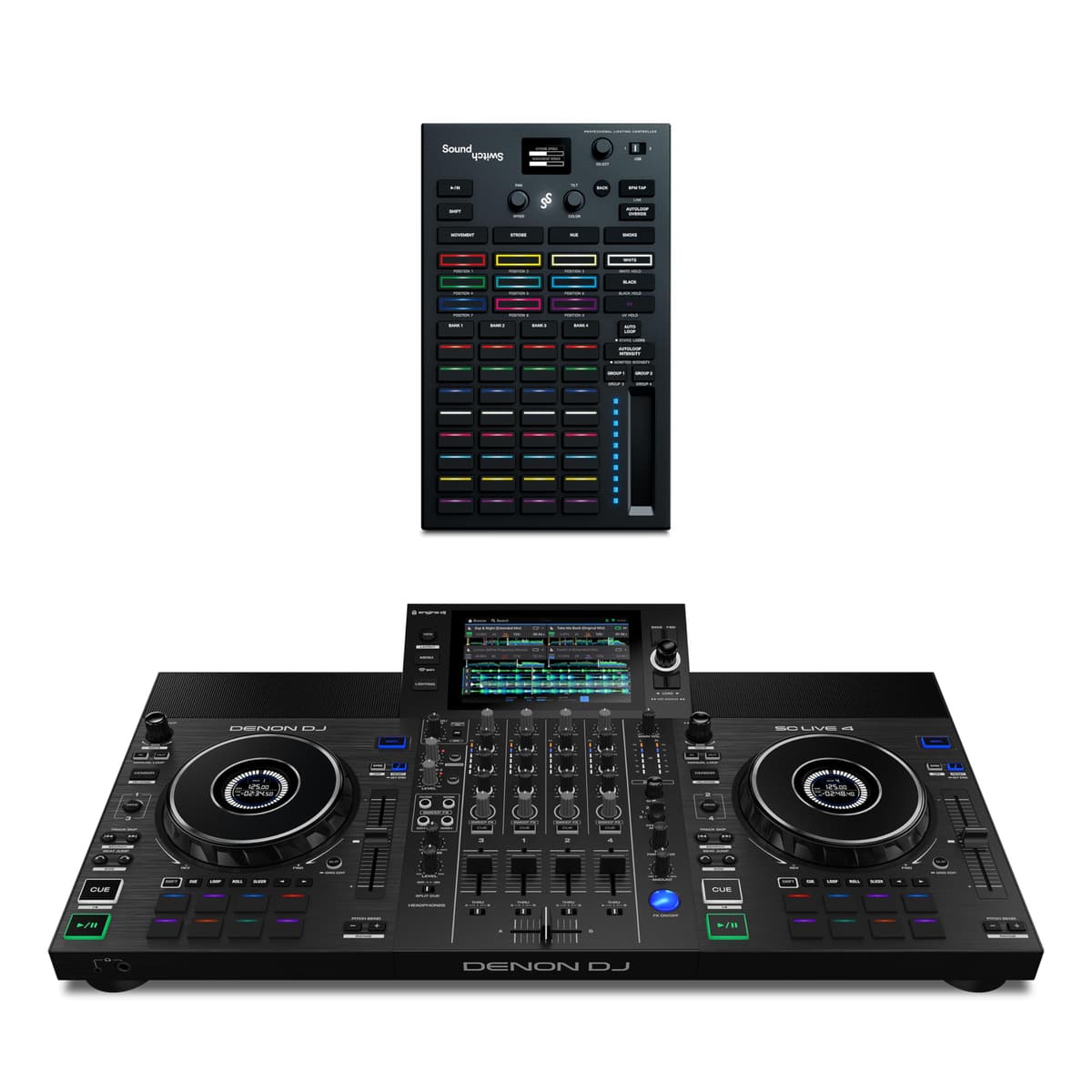 Denon DJ SC Live 4 Controlador DJ y DMX Lighting Controller para eventos en vivo