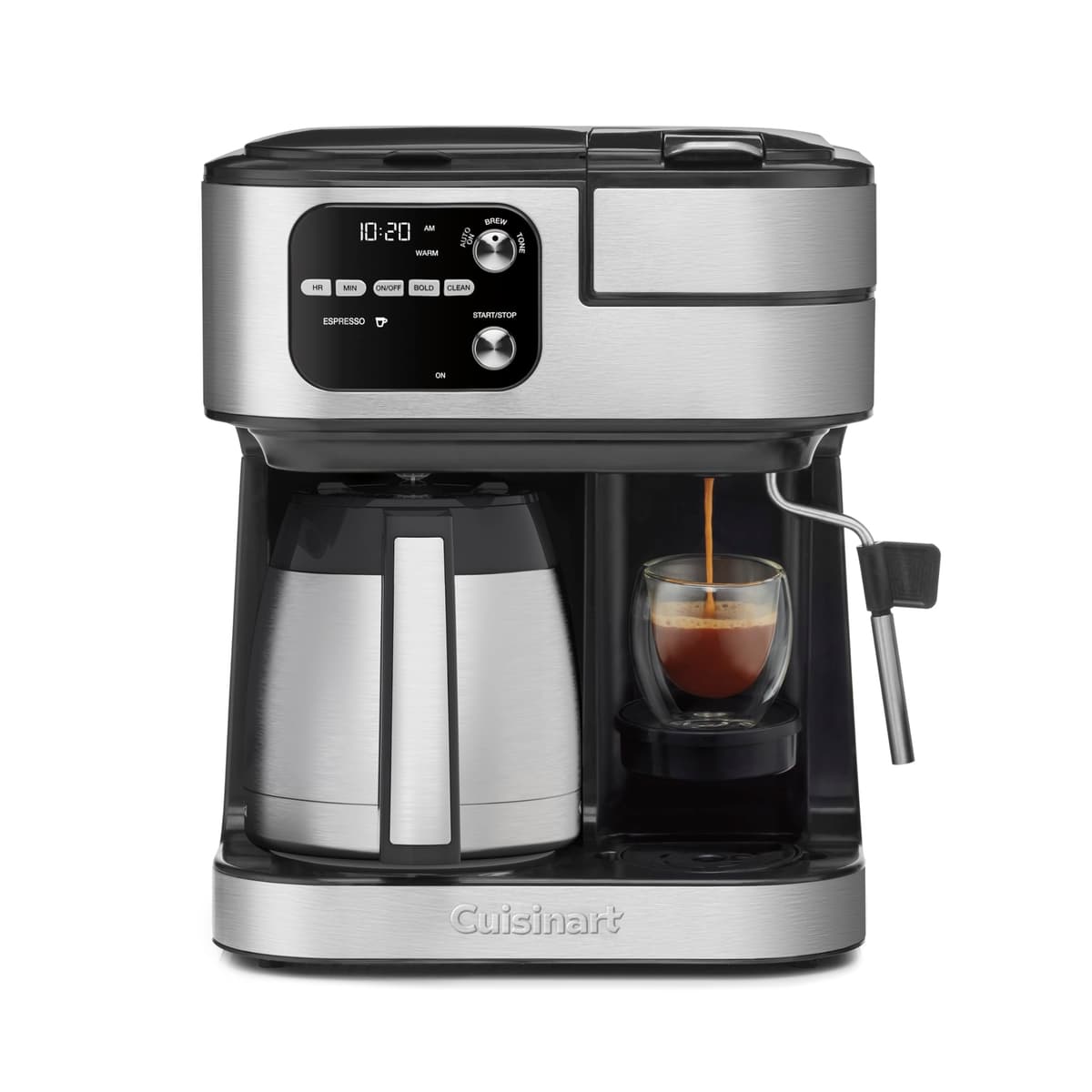 Cuisinart Coffee Center Barista Bar 4 en 1, cafetera dual (10 tazas, termo, negra SS-4N1TNAS)