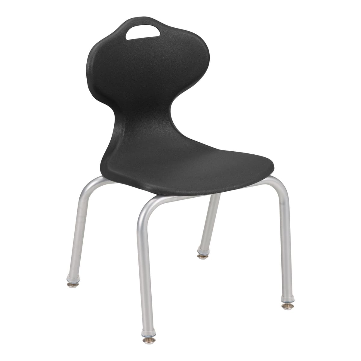 School Outfitters Learniture Structure Series Sillas apilables escolares 14" set de 4, Negro LNT-PRO14BK