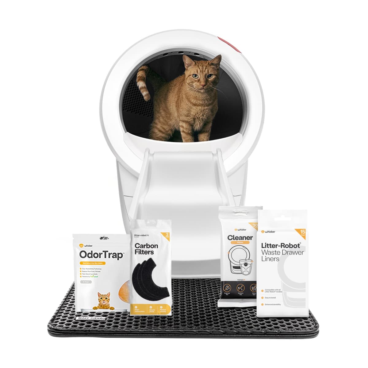 Litter-Robot 4 Paquete de Suministros y Accesorios de Whisker, Blanco - Caja de Arena Automática Autolimpiante LR4-SPLY-ACC-BDL-WT