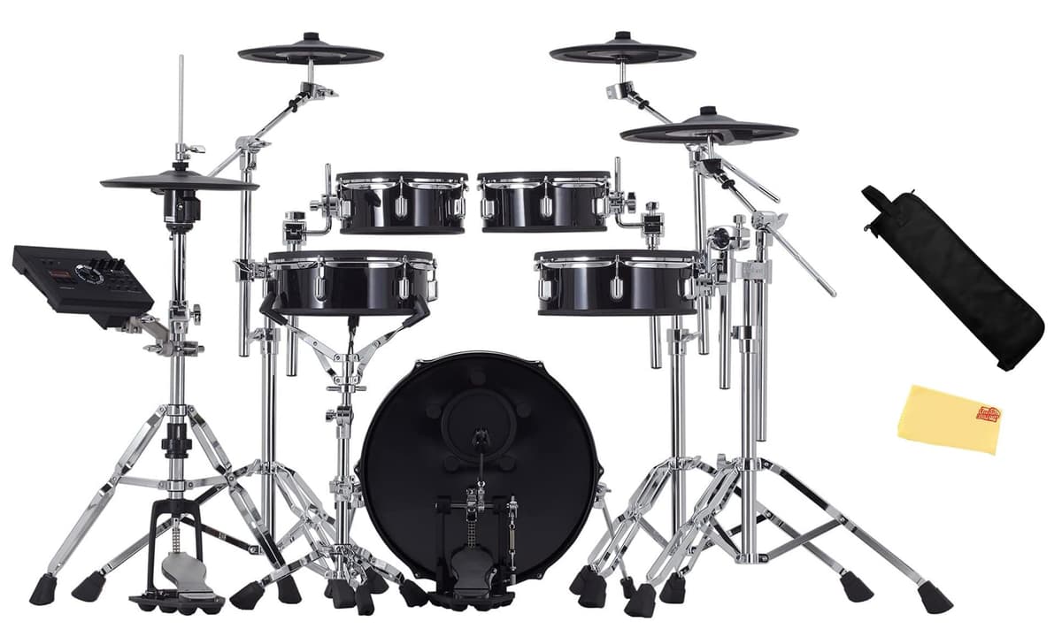 Roland VAD307 V-Drums Acoustic Design - Kit electrónico completo con hardware y accesorios AUS-VAD307-COMBO-DLX-V2