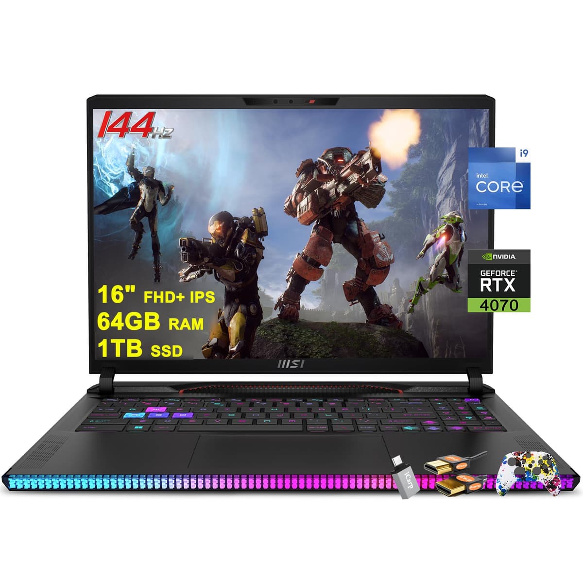 MSI Raider GE68HX 16" i9-14900HX 64GB 1TB RTX 4070 RGB Thunderbolt 4