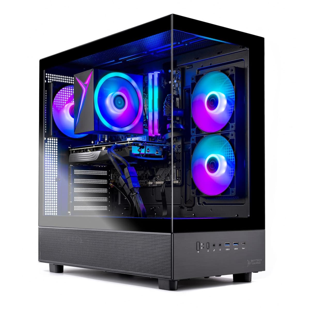 Skytech Azure 3 - Intel i5 14400F, RTX 5060, 32GB DDR5, 1TB NVMe, 650W Gold, Wi-Fi, Windows 11 ST-AZURE3-2024-B-AM